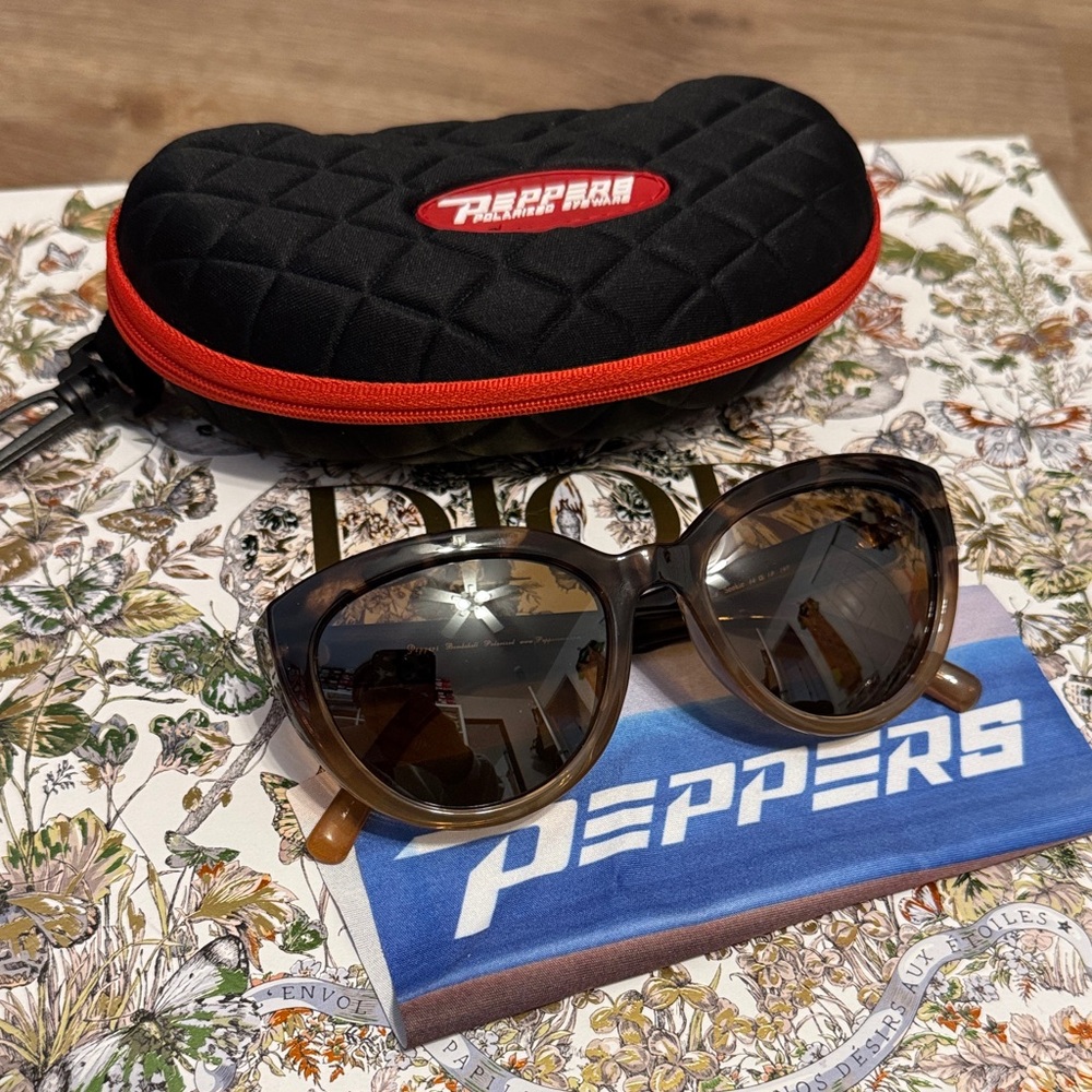 Peppers Womens “Sookie” MP7812-5 Polarized Tortoise Cat Eye Sunglasses